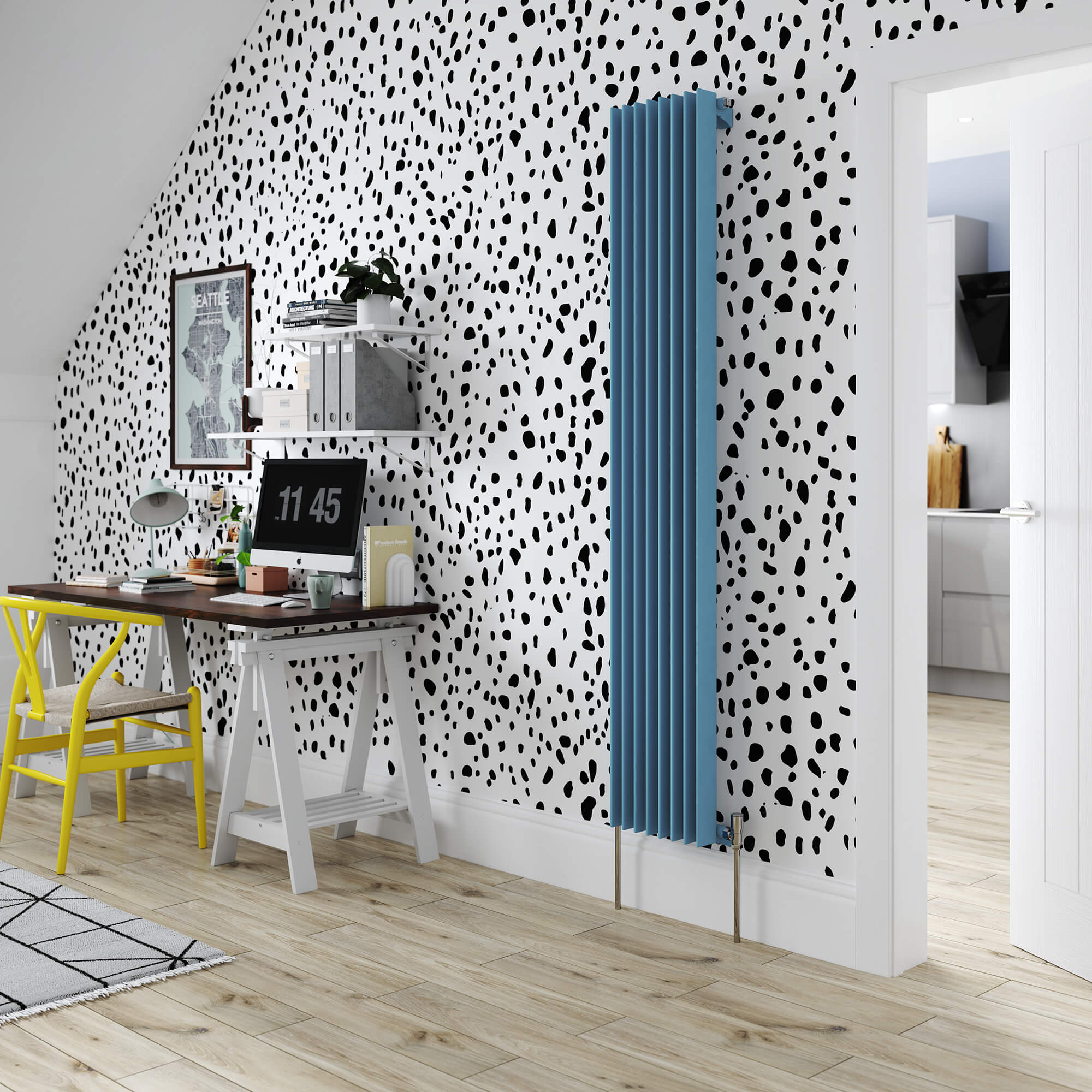 Concord Slimline Colour Pigeon Blue Radiator
